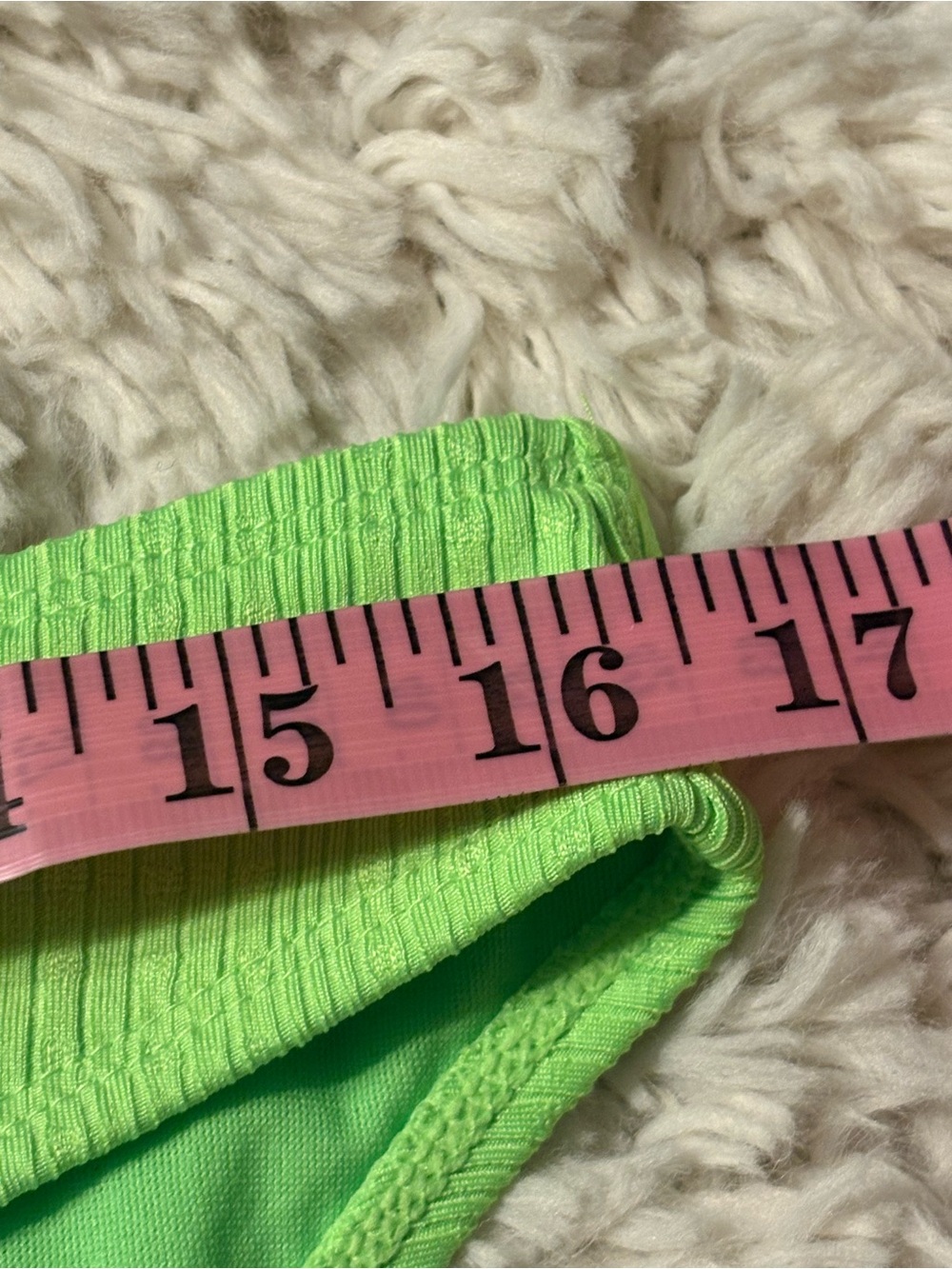 Neon Green Ribbed Bikini Set - Picture 3 of 5